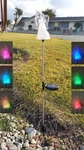 2-pc Outdood Solar Acrylic Angel W/ Frosted Skirt Led Color Change Stick Light. Fixed Price $22.99.