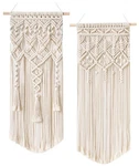 Mkono Macrame Wall Hanging Geometric Boho 28x13in Set Of 2. Fixed Price $35.30.