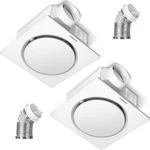 2pcs Bathroom Exhaust Fan 110 Cfm Ec Motor Quiet Ceiling Vent Constant Airflow. Fixed Price $64.96.