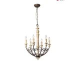 Laluz 6 Lights French Country Chandelier, Farmhouse Lightening In Rustic Wood.... Fixed Price $161.81.