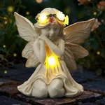 Angel Garden Statue With Led Lights - Solar-powered Outdoor Decorative Figurine. Fixed Price $23.98.