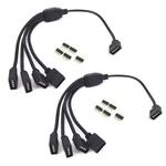 Hualand 2 Pcs Black 4 Pins Led Splitter Cable Strip 12 Inches,. Fixed Price $13.35.