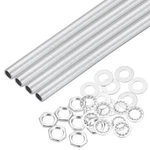 Meccanixity 28pcs 12.2" Lamp Pipe Kit With Nuts Washers 12.2"x1/8ip, Silver. Fixed Price $13.99.