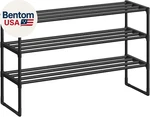 Shoe Rack, 3-tier Organizer, Metal Storage Shelf, Upright Or Upside Down, F. Fixed Price $27.00.