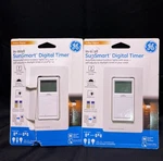 2 Pc Ge Sunsmart Digital In Wall Timer Daily On/off Times, Programmable Settings. Fixed Price $50.00.