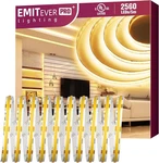 Emitever Cob Led Strip Lights Warm White, 3000k Tape Light Premium High Densi.... Fixed Price $89.04.