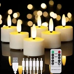 Homemory Flameless Rechargeable Tea Lights With Remote Timer - Led Lights.... Fixed Price $29.58.