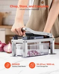 Vegetable Chopper Mandoline Slicer, All-in-1 Food Veggie Cutter With 8 Stainles. Fixed Price $74.45.