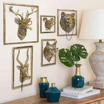 Animal Heads Wall Decor 5pcs, Includes Metal Frame Resin Animals From Newinhome. Fixed Price $79.00.