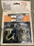 New Sealed Home Depot Usa Crafted 1 1/2 Swag Hook Kit Polished Brass Finish. Fixed Price $12.85.