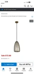 Creative Co-op Antiqued Mirrored Mercury Glass Pendant With Gold Framework De.... Fixed Price $39.99.
