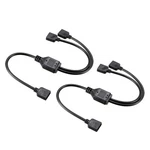 Rgb Splitter Cable 1 Female 2 3 Pin Connector 30cm Length 2pcs. Fixed Price $8.71.
