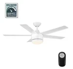 Hdc Merwry 48 In Integrated Led Indoor White Ceiling Fan With Light Kit & Remote. Fixed Price $89.25.