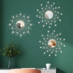 Uaussi 3 Pack Crystal Sunburst Wall Mirror D Cor Rhinestone Mirrors Decorat. Fixed Price $35.19.