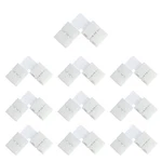 10pcs Pack L Shape Solderless Snap Down 2 Pin Led Strip Connector For Right Angl. Fixed Price $14.77.