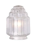 B&p Lamp 3 1/4 Inch Fitter Art Deco Style Glass Shade With Skyscraper. Fixed Price $134.24.