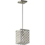 Volume Lighting 1-light Indoor Brushed Nickel Square Rectangle Downrod Pendant. Fixed Price $170.01.