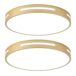 Wheatronic Gold Led Ceiling Light Fixture Flush Mount 15 15inch, 2pack. Fixed Price $84.97.