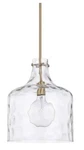 $238 Capital Lighting 325717ad 12" 1-light Water Glass Pendant, Aged Brass *new*. Fixed Price $142.40.