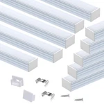 Muzata 10pack 6.6ft/2m Plus-size Spotless Led Channel Silver Aluminum Str.... Fixed Price $96.57.
