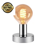 Ykcgg Industrial Table Lamp Base,small Polished Metal Desktop Light Silver. Fixed Price $16.98.