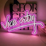 Nxyx Vice City Pink Led Neon Sign Usb Powered For Bedroom Wall Decor. Fixed Price $53.53.