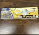Hubbell Ceiling Brace & Box Kit Steel With Retro Raco 936xl Up To 110 Lbs. Fixed Price $18.09.