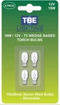Replacement 18 Watt T5 Wedge Base 12 Volt, Pack Of 4 Energy Flashlight Bulbs.. Fixed Price $10.44.