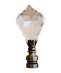 2.75"h Swarovski Crystal Gothic Cross Antique Brass Base Finial. Fixed Price $12.99.