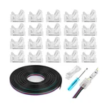 Homelylife 20 Pack 5 Pin 10mm Rgbw Led Strip Connectors Solderless With 16.4f.... Fixed Price $24.86.
