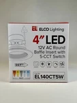 Elco Lighting El140ct5w 4" Led Bi-pin Recessed Light, Dimmable 9w, 550 Lm - New. Fixed Price $16.99.