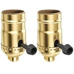 Dicuno Ul Listed 3-way Lamp Socket Replacement, E26 Standard 2-pack, Gold. Fixed Price $13.35.
