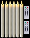 Homemory Waxy Flameless Taper Candles With Remote Timer Dimmer, Led Ivory. Fixed Price $23.23.