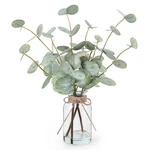 Bessol Artificial Eucalyptus Stems 13.5 Inches, A Real Touch Green. Fixed Price $31.40.