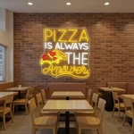 Shqcenool Pizza Is Always The Answer Neon Sign Dimmable Led Light Art. Fixed Price $129.36.