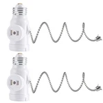 Dicuno E26 Light Socket To Plug Adapter, 2 Polarized Outlet Bulb Split. Fixed Price $11.99.