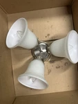 Hampton Bay Ceiling Fan Light Fixture Brushed Nickel Model Cf544h-peh. Fixed Price $50.00.