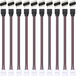 20 Pieces Led Rgb Strip Light Connector Male And Female Wire Cable 10. Fixed Price $21.09.