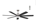 New Harbor Breeze Cogdell 60" 7 Blade Ceiling Fan W/ Light & Remote Cog60bnk7lr. Fixed Price $239.00.