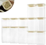 Coznido 12pcs Square Pantry Glass Jars With Clear Airtight Lids Kitchen Caniste. Fixed Price $57.63.