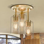 Kalium 3-lights Semi Flush Mount Ceiling Light Fixture, Gold Fixtures, .... Fixed Price $71.43.