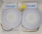 2 Pk Kichler 43870 Whled30b White, Led, 12.5 W, 3000k Dimmable Polycarbonate. Fixed Price $44.99.