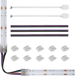 10pcs 4pin Transparent Cob Connectors For Rgb And Cct Light Strips. Fixed Price $13.99.
