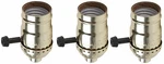 Creative Hobbies 3-way Turn Knob Lamp Socket, Medium Base, Gold Shell-pack Of 3. Fixed Price $9.99.