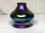 Art Glass Lighting Shade, Blue Poppy Bell, For Handel Harp Lamps, 2 1/4" Fitter. Fixed Price $235.00.