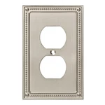 Franklin Brass Classic Beaded Single Duplex Outlet Wall 1 Pack, Satin Nickel. Fixed Price $17.99.