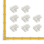 Cob 8mm/0.31in Width Led Strip Connector Kit 8pcs 2 Pin Transparent Gapless L.... Fixed Price $17.73.