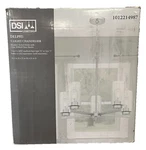 Dsi Lighting Delphi 5-light Brushed Nickel Chandelier With Clear Glass Shades. Fixed Price $84.99.