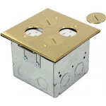 Orbit Brass Flb-r2g-dd-br Floor Box 2 Duplex Receptacles Cover. Nib. Fixed Price $47.40.