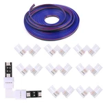 8pcs 4pin Rgb Led Strip Connector L-type 10mm, 16.4ft/5m Extension .... Fixed Price $12.43.